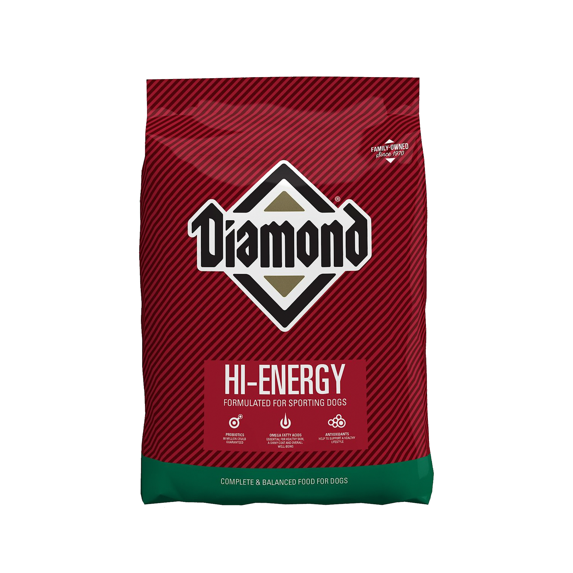 Diamond Hi-Energy Sporting sausas šunų maistas aktyviems šunims, 22 kg