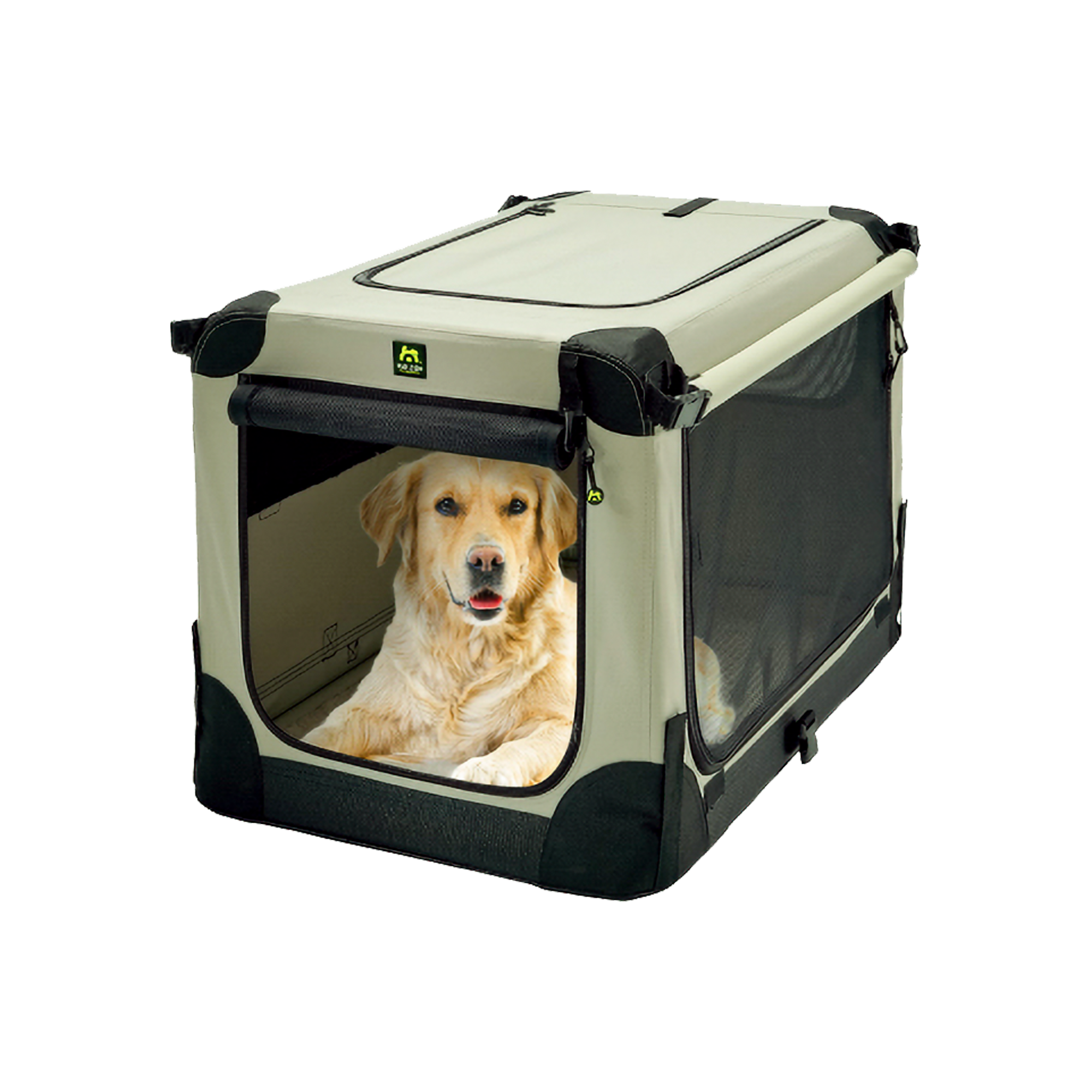 Maelson Soft Kennel minkštas kelioninis narvas, smėlio, 105
