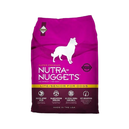 Nutra Nuggets Lite Senior sausas šunų maistas senyviems ir turintiems viršsvorį, 15 kg