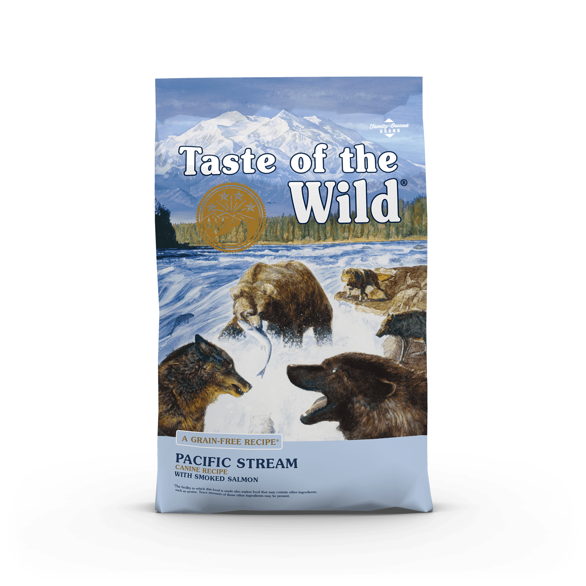 Taste of the Wild Pacific Stream sausas begrūdis šunų maistas su lašiša, 12.2 kg