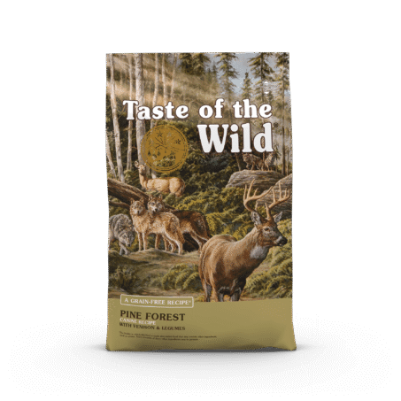 Taste of the Wild Pine Forest sausas begrūdis šunų maistas su elniena, 12.2 kg