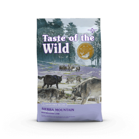 Taste of the Wild Sierra Mountain sausas begrūdis šunų maistas su ėriena, 12.2 kg